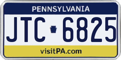 PA license plate JTC6825