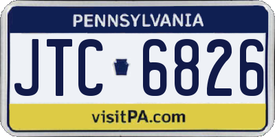 PA license plate JTC6826