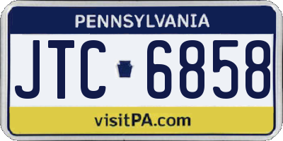 PA license plate JTC6858