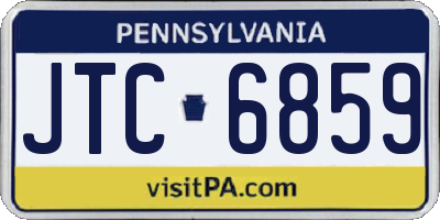 PA license plate JTC6859