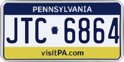 PA license plate JTC6864