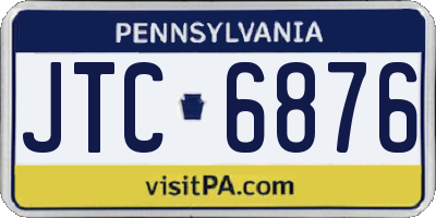 PA license plate JTC6876