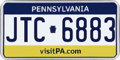 PA license plate JTC6883