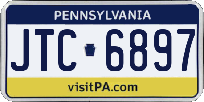 PA license plate JTC6897