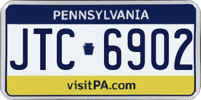 PA license plate JTC6902