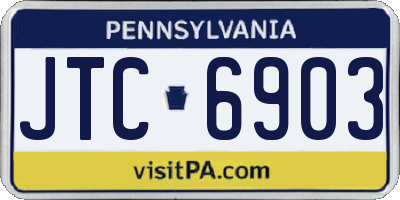 PA license plate JTC6903