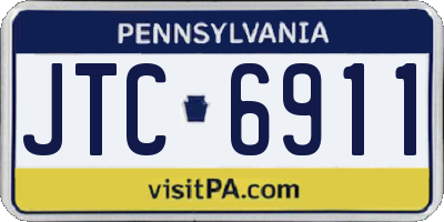 PA license plate JTC6911
