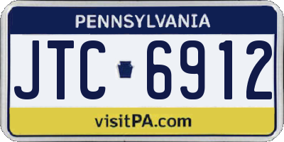 PA license plate JTC6912