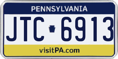 PA license plate JTC6913