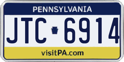 PA license plate JTC6914