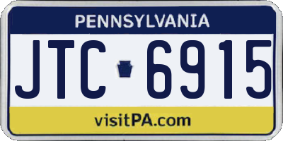 PA license plate JTC6915