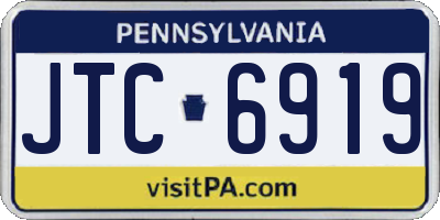 PA license plate JTC6919