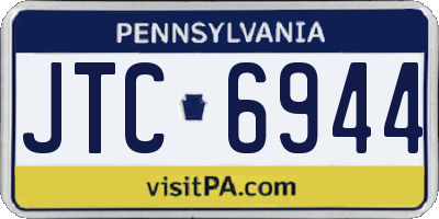 PA license plate JTC6944