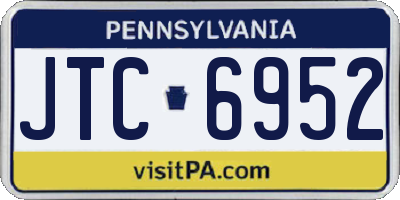 PA license plate JTC6952