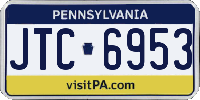 PA license plate JTC6953