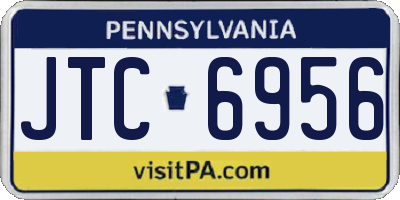PA license plate JTC6956
