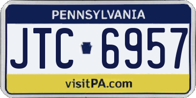PA license plate JTC6957