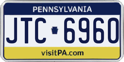PA license plate JTC6960