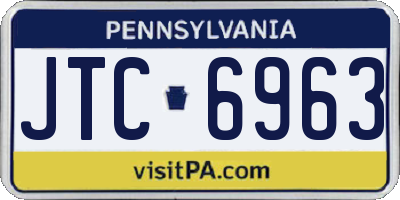 PA license plate JTC6963