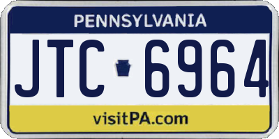PA license plate JTC6964