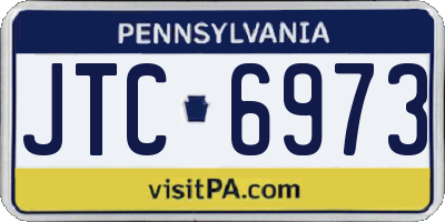 PA license plate JTC6973