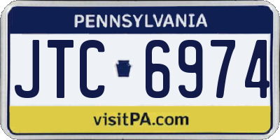 PA license plate JTC6974