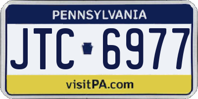 PA license plate JTC6977