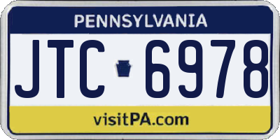 PA license plate JTC6978