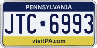 PA license plate JTC6993