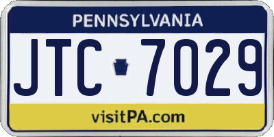 PA license plate JTC7029