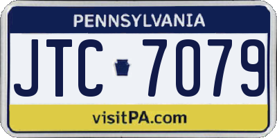 PA license plate JTC7079