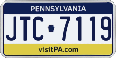 PA license plate JTC7119