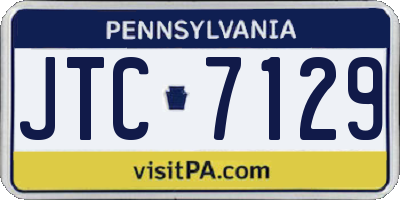 PA license plate JTC7129