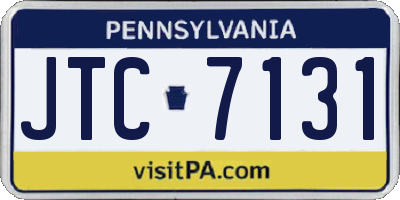 PA license plate JTC7131
