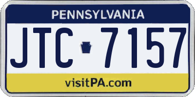 PA license plate JTC7157