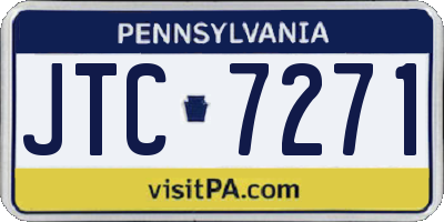 PA license plate JTC7271