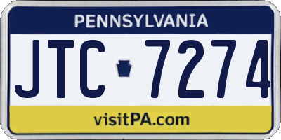 PA license plate JTC7274