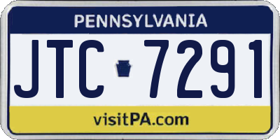 PA license plate JTC7291