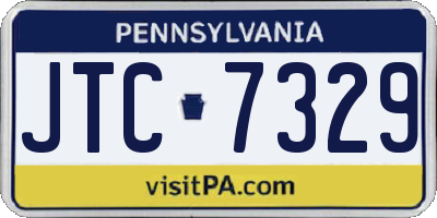 PA license plate JTC7329