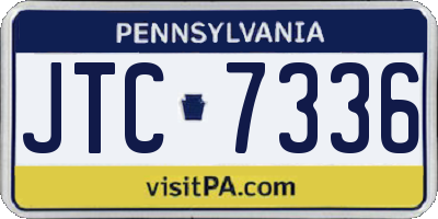 PA license plate JTC7336