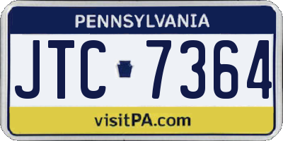 PA license plate JTC7364