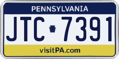 PA license plate JTC7391