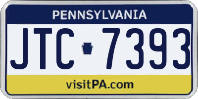 PA license plate JTC7393