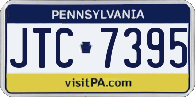 PA license plate JTC7395