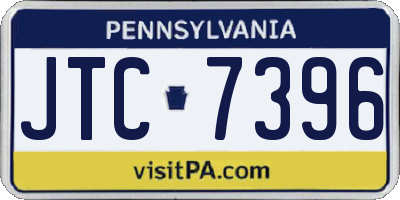 PA license plate JTC7396