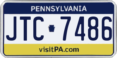 PA license plate JTC7486