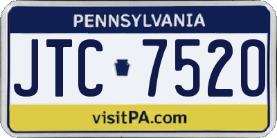 PA license plate JTC7520