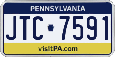 PA license plate JTC7591