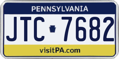 PA license plate JTC7682
