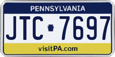 PA license plate JTC7697